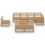 Muebles de jardín 9 piezas marrón miel madera maciza de pino de , Conjuntos de jardín - Ref: Foro24-3075632, Precio: 580,85 €...