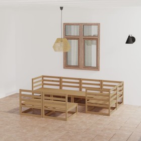 Garden furniture 7 pieces honey brown solid pine wood by , Garden sets - Ref: Foro24-3075607, Price: 446,38 €, Discount: %