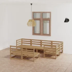 Garden furniture 7 pieces honey brown solid pine wood by , Garden sets - Ref: Foro24-3075607, Price: 440,28 €, Discount: %