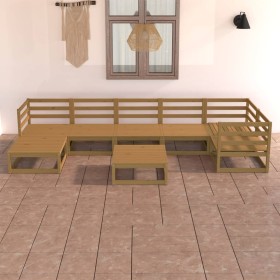 Gartenmöbel 8 Stück honigbraunes massives Kiefernholz von , Gartensets - Ref: Foro24-3075702, Preis: 540,30 €, Rabatt: %