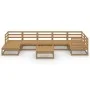 Muebles de jardín 8 piezas marrón miel madera maciza de pino de , Conjuntos de jardín - Ref: Foro24-3075702, Precio: 532,99 €...