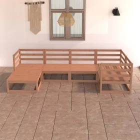 Muebles de jardín 6 piezas marrón miel madera maciza de pino de , Conjuntos de jardín - Ref: Foro24-3075687, Precio: 391,37 €...