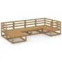 Muebles de jardín 6 piezas marrón miel madera maciza de pino de , Conjuntos de jardín - Ref: Foro24-3075687, Precio: 391,37 €...