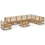 Garden furniture 9 pieces honey brown solid pine wood by , Garden sets - Ref: Foro24-3075782, Price: 588,59 €, Discount: %
