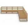 Muebles de jardín 7 piezas marrón miel madera maciza de pino de , Conjuntos de jardín - Ref: Foro24-3075827, Precio: 440,27 €...