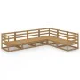 Gartenmöbel 6-teilig und Kissen aus honigbraunem Kiefernholz von , Gartensets - Ref: Foro24-3075737, Preis: 414,47 €, Rabatt: %