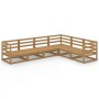 Gartenmöbel 6-teilig und Kissen aus honigbraunem Kiefernholz von , Gartensets - Ref: Foro24-3075737, Preis: 420,81 €, Rabatt: %