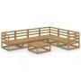 Muebles de jardín 7 piezas marrón miel madera maciza de pino de , Conjuntos de jardín - Ref: Foro24-3075742, Precio: 438,79 €...