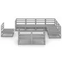 Garden furniture 9 pieces gray solid pine wood by , Garden sets - Ref: Foro24-3075806, Price: 578,82 €, Discount: %