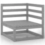 Garden furniture 9 pieces gray solid pine wood by , Garden sets - Ref: Foro24-3075806, Price: 578,82 €, Discount: %
