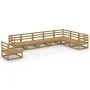 Muebles de jardín 8 piezas marrón miel madera maciza de pino de , Conjuntos de jardín - Ref: Foro24-3075777, Precio: 531,29 €...