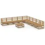 Garden furniture 10 pieces and cushions honey brown pine wood by , Garden sets - Ref: Foro24-3075852, Price: 650,69 €, Discou...