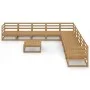 Garden furniture 10 pieces and cushions honey brown pine wood by , Garden sets - Ref: Foro24-3075852, Price: 650,69 €, Discou...