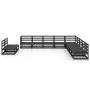 Garden furniture set 11 pieces and black pine wood cushions by , Garden sets - Ref: Foro24-3075878, Price: 810,01 €, Discount: %