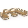 Gartenmöbel 10 Stück honigbraunes massives Kiefernholz von , Gartensets - Ref: Foro24-3075922, Preis: 691,30 €, Rabatt: %