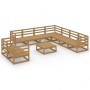 Gartenmöbel 10 Stück honigbraunes massives Kiefernholz von , Gartensets - Ref: Foro24-3075922, Preis: 700,93 €, Rabatt: %