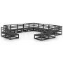 Gartenmöbel-Set 13-teilig aus massivem schwarzem Kiefernholz von , Gartensets - Ref: Foro24-3075908, Preis: 923,24 €, Rabatt: %