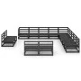 Gartenmöbel-Set 13-teilig aus massivem schwarzem Kiefernholz von , Gartensets - Ref: Foro24-3075908, Preis: 923,24 €, Rabatt: %