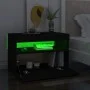 Bedside tables LED lights 2 pcs black plywood 60x35x40cm by , Nightstands - Ref: Foro24-3082777, Price: 70,26 €, Discount: %