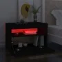 Bedside tables LED lights 2 pcs black plywood 60x35x40cm by , Nightstands - Ref: Foro24-3082777, Price: 70,26 €, Discount: %