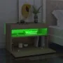 Nachttisch aus Sonoma-Sperrholz mit LED-Leuchten, 60 x 35 x 40 cm von , Nachttische - Ref: Foro24-3082780, Preis: 48,55 €, Ra...