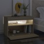 Sonoma plywood bedside table with LED lights 60x35x40 cm by , Nightstands - Ref: Foro24-3082780, Price: 49,79 €, Discount: %