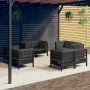 Gartenmöbel 8-teilig mit anthrazitfarbenen Kiefernholzkissen von , Gartensets - Ref: Foro24-3096062, Preis: 757,21 €, Rabatt: %