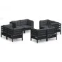 Gartenmöbel 8-teilig mit anthrazitfarbenen Kiefernholzkissen von , Gartensets - Ref: Foro24-3096062, Preis: 757,21 €, Rabatt: %
