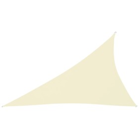 Toldo de vela triangular tela Oxford color crema 3x4x5 m