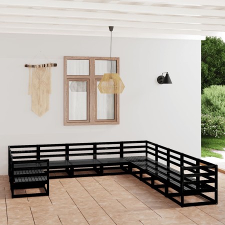 Juego de muebles de jardín 11 piezas madera maciza de pino de , Conjuntos de jardín - Ref: Foro24-3076018, Precio: 627,00 €