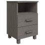 HAMAR bedside table solid pine wood light gray 40x35x62 cm by vidaXL, Nightstands - Ref: Foro24-340415, Price: 72,41 €, Disco...