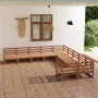 Juego de muebles de jardín 10 piezas madera maciza de pino de , Conjuntos de jardín - Ref: Foro24-3076007, Precio: 706,87 €, ...