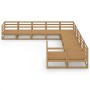 Juego de muebles de jardín 10 piezas madera maciza de pino de , Conjuntos de jardín - Ref: Foro24-3076007, Precio: 705,99 €