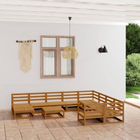 Gartenmöbel-Set 11-teilig aus massivem Kiefernholz von , Gartensets - Ref: Foro24-3076032, Preis: 775,96 €, Rabatt: %