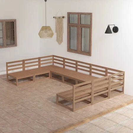Gartenmöbel-Set 9-teilig aus massivem Kiefernholz von , Gartensets - Ref: Foro24-3076142, Preis: 597,17 €, Rabatt: %