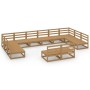 Juego de muebles de jardín 12 piezas madera maciza de pino de , Conjuntos de jardín - Ref: Foro24-3076182, Precio: 803,16 €, ...