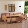 Gartenmöbel-Set 11-teilig aus massivem Kiefernholz von , Gartensets - Ref: Foro24-3076212, Preis: 754,77 €, Rabatt: %