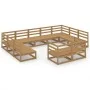 Gartenmöbel-Set 11-teilig aus massivem Kiefernholz von , Gartensets - Ref: Foro24-3076212, Preis: 754,77 €, Rabatt: %