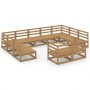 Gartenmöbel-Set 11-teilig aus massivem Kiefernholz von , Gartensets - Ref: Foro24-3076212, Preis: 764,62 €, Rabatt: %