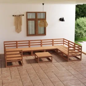 Garden furniture set 10 pieces solid pine wood by , Garden sets - Ref: Foro24-3076267, Price: 709,59 €, Discount: %