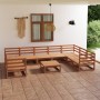 Gartenmöbel-Set 10-teilig aus massivem Kiefernholz von , Gartensets - Ref: Foro24-3076267, Preis: 719,13 €, Rabatt: %
