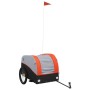 Schwarz-orangefarbener Fahrradanhänger aus Eisen, 45 kg von , Fahrradanhänger - Ref: Foro24-94124, Preis: 95,60 €, Rabatt: %