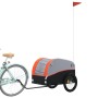 Schwarz-orangefarbener Fahrradanhänger aus Eisen, 45 kg von , Fahrradanhänger - Ref: Foro24-94124, Preis: 95,60 €, Rabatt: %