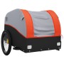 Schwarz-orangefarbener Fahrradanhänger aus Eisen, 45 kg von , Fahrradanhänger - Ref: Foro24-94124, Preis: 95,60 €, Rabatt: %