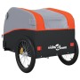 Schwarz-orangefarbener Fahrradanhänger aus Eisen, 45 kg von , Fahrradanhänger - Ref: Foro24-94124, Preis: 95,60 €, Rabatt: %