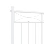 Metallbettgestell mit weißem Kopfteil 140x190 cm von , Betten und Lattenroste - Ref: Foro24-373740, Preis: 86,60 €, Rabatt: %