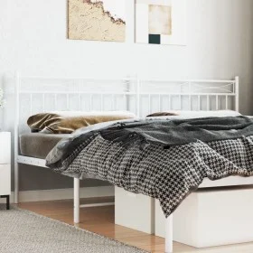White metal headboard 193 cm by , Headboards and footboards - Ref: Foro24-373777, Price: 34,61 €, Discount: %