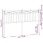White metal headboard 193 cm by , Headboards and footboards - Ref: Foro24-373777, Price: 34,58 €, Discount: %