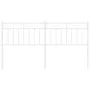 Cabecero de metal blanco 160 cm de , Cabeceros y pies de cama - Ref: Foro24-373775, Precio: 32,69 €, Descuento: %