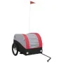 Black and red iron bicycle trailer 45 kg by , Bicycle trailers - Ref: Foro24-94132, Price: 75,26 €, Discount: %